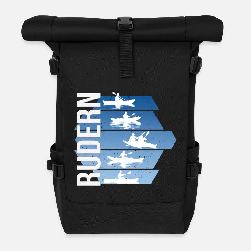 Rudern - Rolltop Rucksack - Schwarz