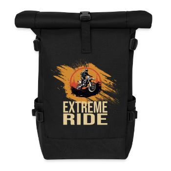 Extreme Ride - Motocross - Rolltop Rucksack - Schwarz - Vorne