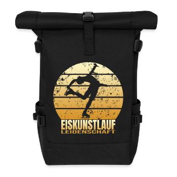 Eiskunstlauf Leidenschaft - Rolltop Rucksack - Schwarz - Vorne