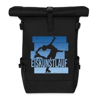 Eiskunstlauf - Rolltop Rucksack - Schwarz - Vorne
