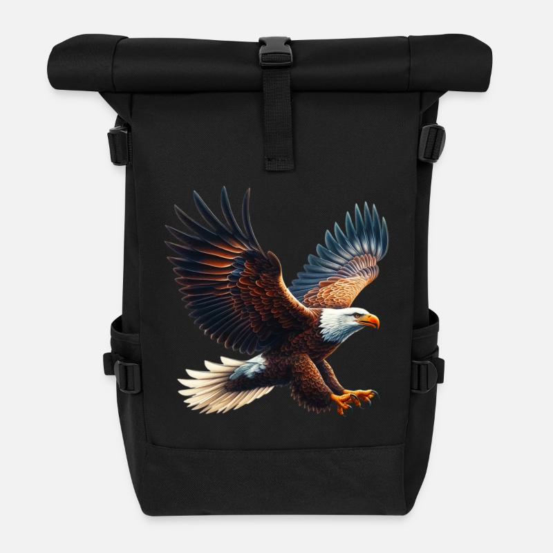 Adler - Rolltop Rucksack - Schwarz