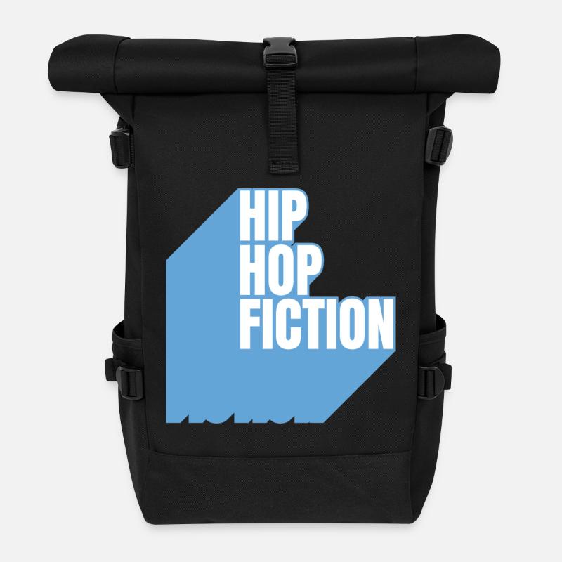 Hip Hop Fiction - Roll Top Backpack - black