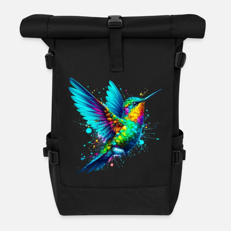 Kolibri - Rolltop Rucksack - Schwarz