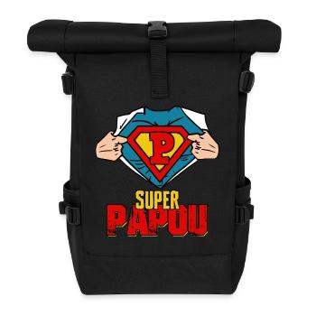 Super Papou Cadeau Meilleure Grand père Vintage - Sac à dos roll top - noir - Devant