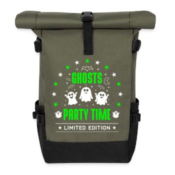Ghosts - Roll Top Backpack - olive/black - Front