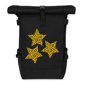 CHRISTMAS. STAR. STARS. CHRISTMAS ISLAND. NEW YEAR'S DAY - Roll Top Backpack - black - Front
