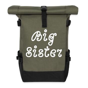 Große Schwester - Rolltop Rucksack - Olive/Schwarz - Vorne