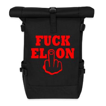 Fuck elon - Roll Top Backpack - black - Front