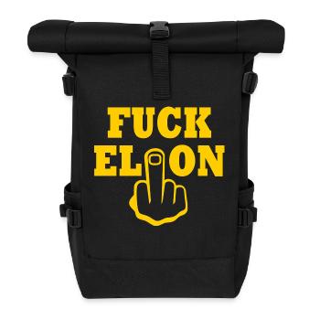 Fuck elon - Rolltop Rucksack - Schwarz - Vorne