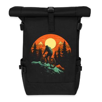 Illustration de VTT - Sac à dos roll top - noir - Devant