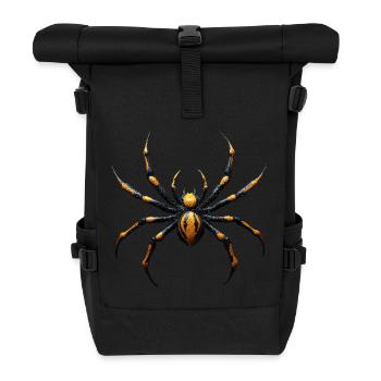 Spider Poisonous Yellow Black - Roll Top Backpack - black - Front