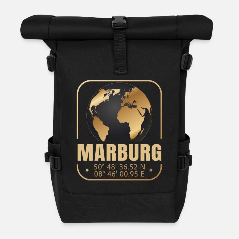 Marburg - Rolltop Rucksack - Schwarz