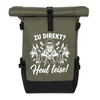 Direct announcement - Roll Top Backpack - olive/black - Front