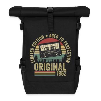1962 Vintage 1962 Birthday 1962 Retro - Roll Top Backpack - black - Front