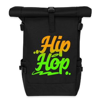 Hip Hop - Rolltop Rucksack - Schwarz - Vorne