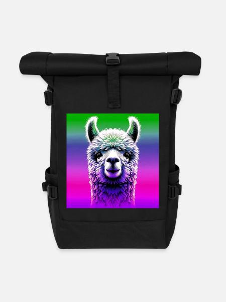 Alpaka - Rolltop Rucksack - Schwarz