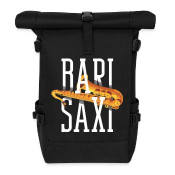 Saxofon - Rolltop Rucksack - Schwarz - Vorne