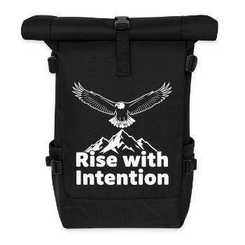 Rise on purpose - Roll Top Backpack - black - Front