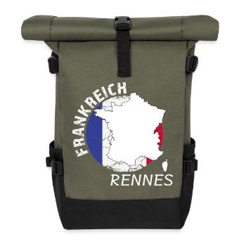 Rennes - Rolltop Rucksack - Olive/Schwarz - Vorne