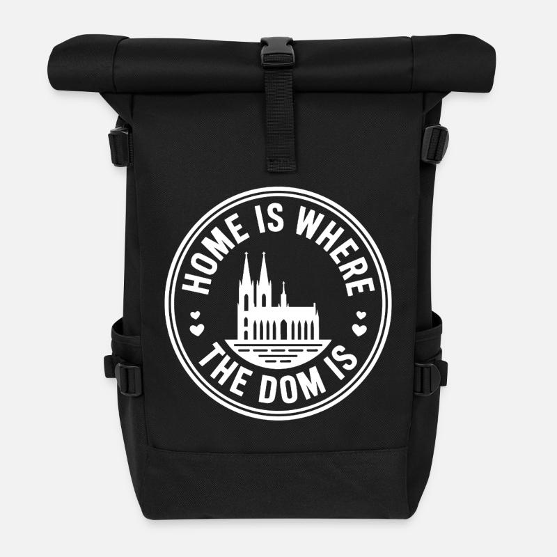 Köln Home Is Where The Dom Is Kölner Karneval Köln - Rolltop Rucksack - Schwarz