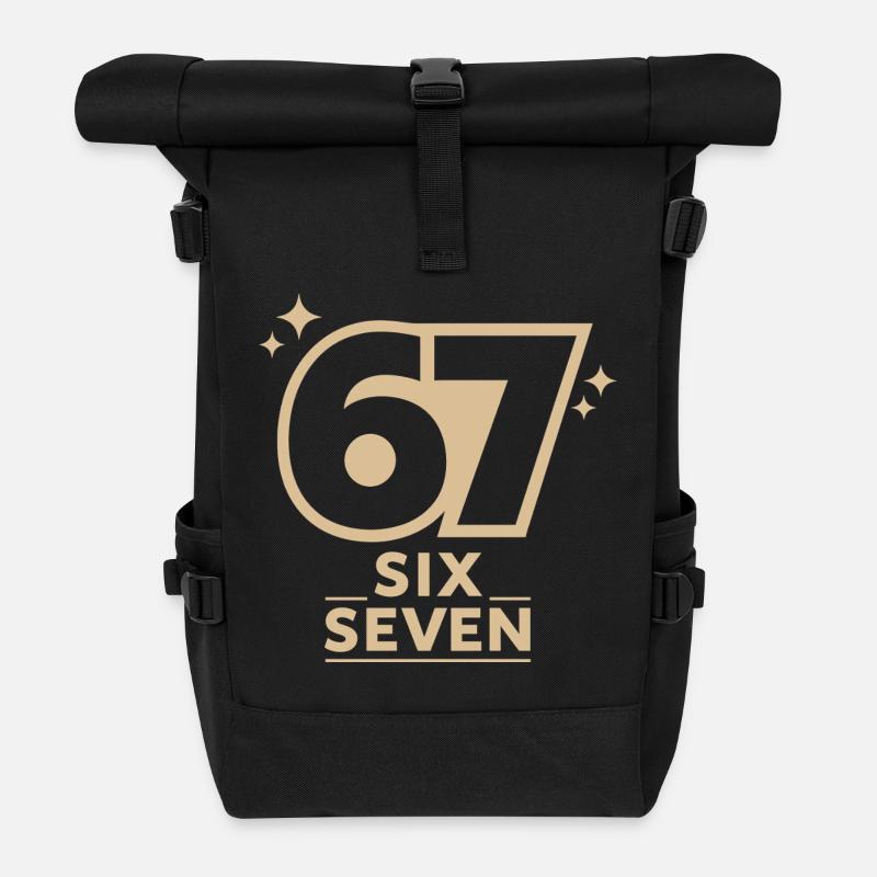 67 - Roll Top Backpack - black