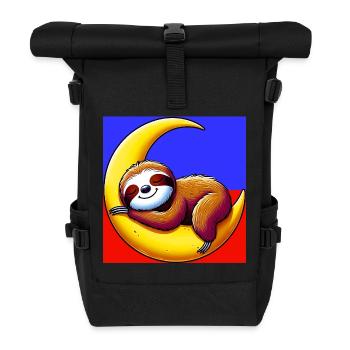 La paresse dort sur la Lune - Sac à dos roll top - noir - Devant