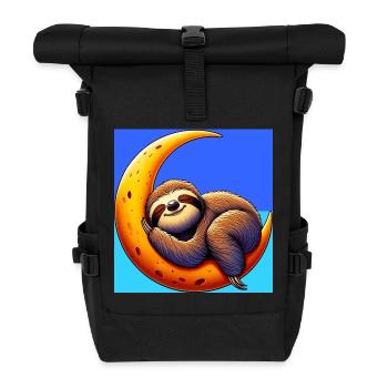 La paresse dort sur la Lune - Sac à dos roll top - noir - Devant