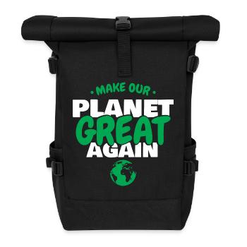 Faire de notre planète une grande écologie verte de la Terre Art - Sac à dos roll top - noir - Devant
