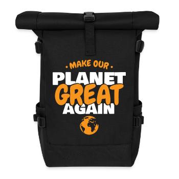 Rendre notre planète grande à nouveau Éco Terre Design - Sac à dos roll top - noir - Devant