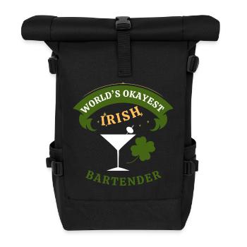 Irish Bartender - the okayest Irish Bartender - Roll Top Backpack - black - Front