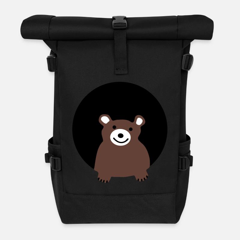 Bär - Rolltop Rucksack - Schwarz