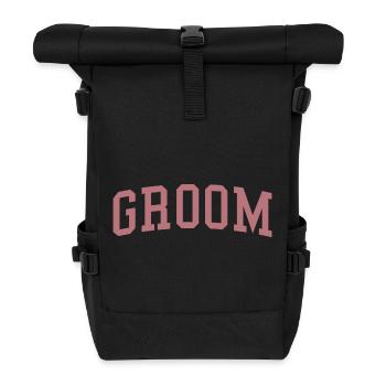 Bräutigam Cool Matching Paar Hochzeitsfeier Hochzeit - Rolltop Rucksack - Schwarz - Vorne