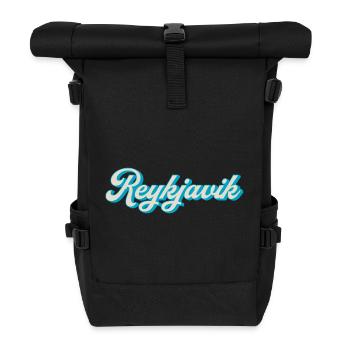 Reykjavik Neon Script - Roll Top Backpack - black - Front