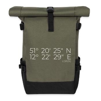 Coordinates Leipzig - Roll Top Backpack - olive/black - Front