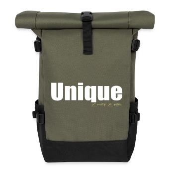 Unique - Roll Top Backpack - olive/black - Front