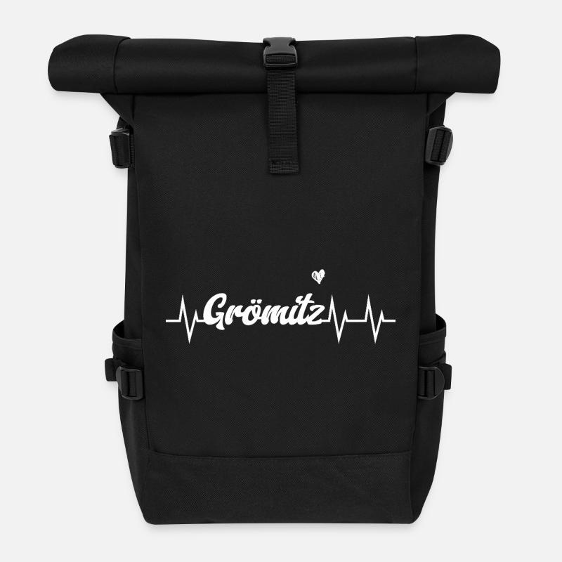 Heartbeat Grömitz - Rolltop Rucksack - Schwarz