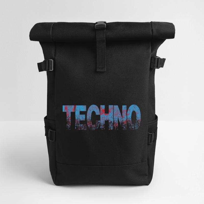 Techno Texte en difficulté Art Sac à dos roll top