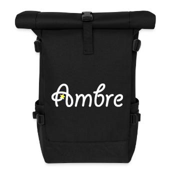 Ambre - Sac à dos roll top - noir - Devant