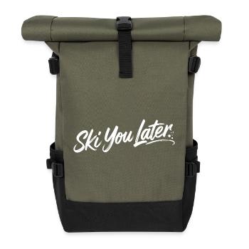 Ski You Later - Roll Top Backpack - olive/black - Front