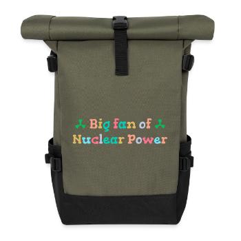 Großer Fan von Kernenergie - Rolltop Rucksack - Olive/Schwarz - Vorne