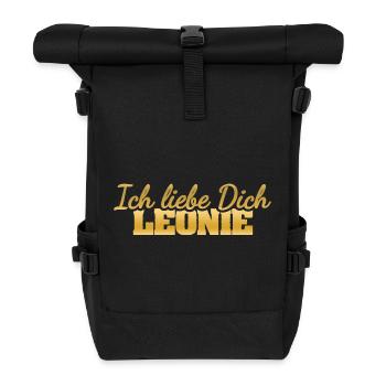 Leo - Rolltop Rucksack - Schwarz - Vorne