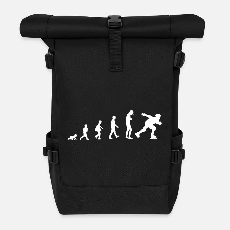 Development from baby to inline skater - Roll Top Backpack - black