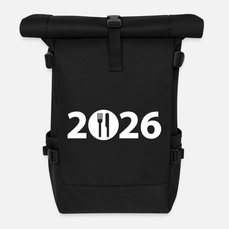 Chef 2026, Koch 2026, Restaurant 2026 - Rolltop Rucksack - Schwarz