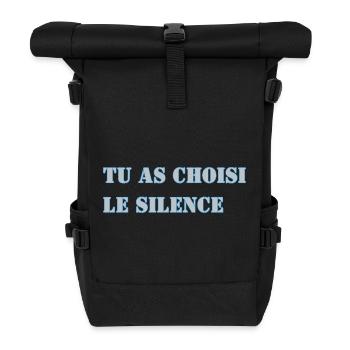 TU AS CHOISI LE SILENCE - Sac à dos roll top - noir - Devant