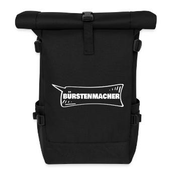Azubi Buerstenmach - Rolltop Rucksack - Schwarz - Vorne