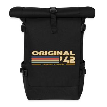 1942 - Roll Top Backpack - black - Front