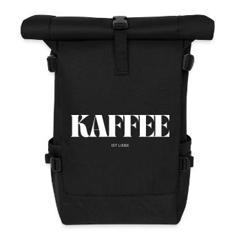 Kaffee ist Liebe - Rolltop Rucksack - Schwarz - Vorne