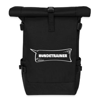 Hundetrainer als Azubi - Rolltop Rucksack - Schwarz - Vorne