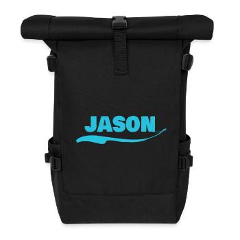 Geschenk für Jason - Rolltop Rucksack - Schwarz - Vorne