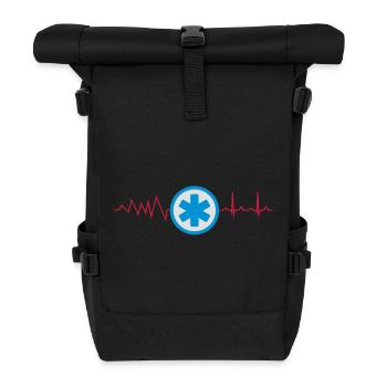 Ambulance service uniform icon - Roll Top Backpack - black - Front